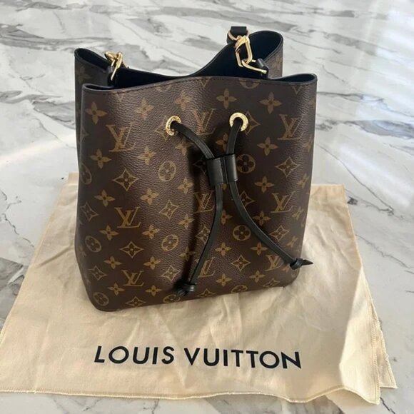 🌲LOUIS VUITTON Monogram NeoNoe Bucket Bag-Black Interior - Picture 1 of 6